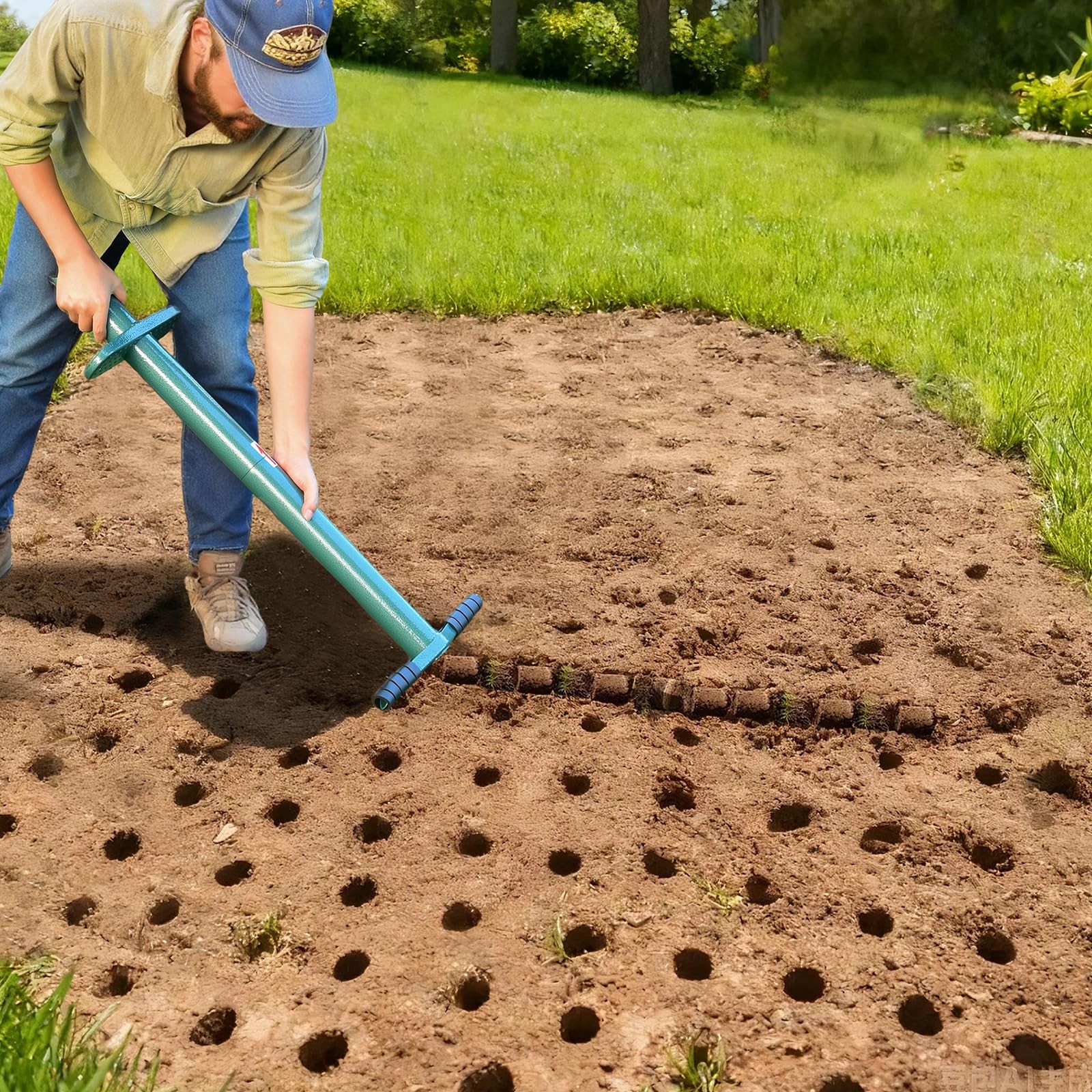 Sod Plugger Bulb Planter Planting Tool, Easy to Assemble Garden Trasnplanter.... gallery