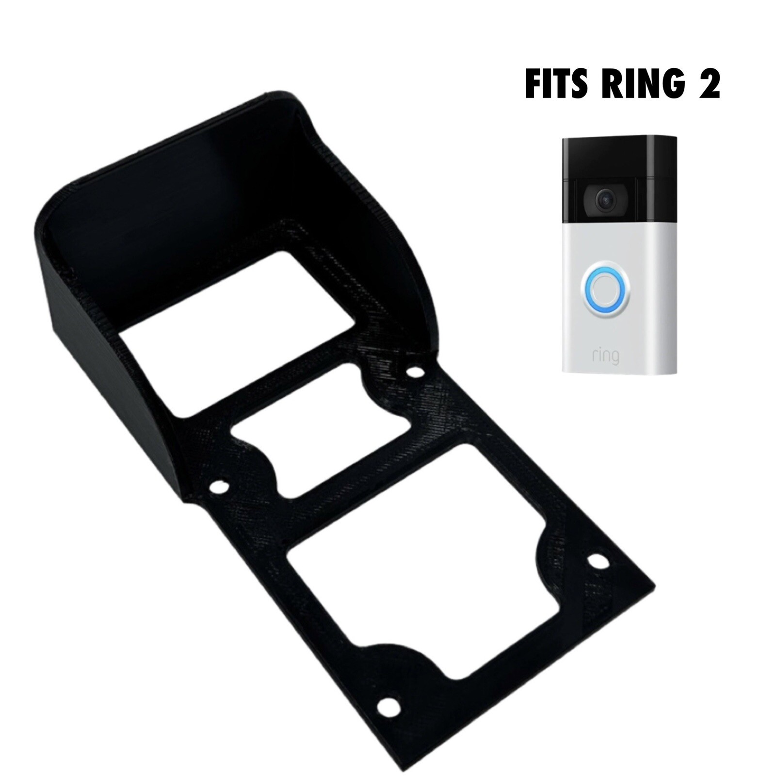 Rain Snow Sun Cover Protector Ring Doorbell 2 Bracket Plate Visor Canopy Mount gallery