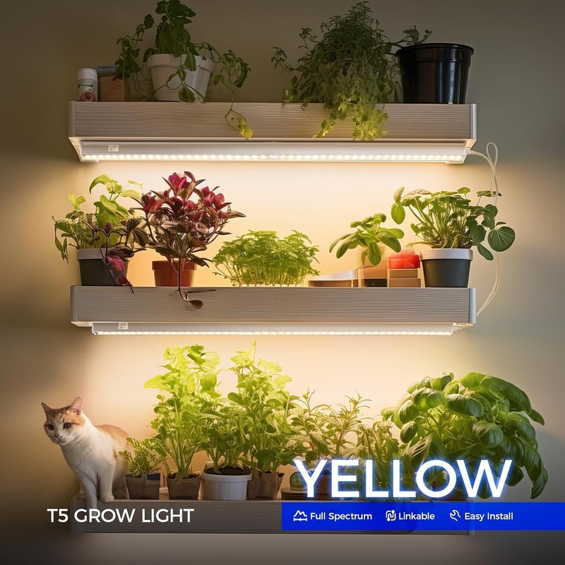 Highly Efficient Yellow LED Grow Lights, 40W 4-Pack - Ideal for Plant Growth gallery