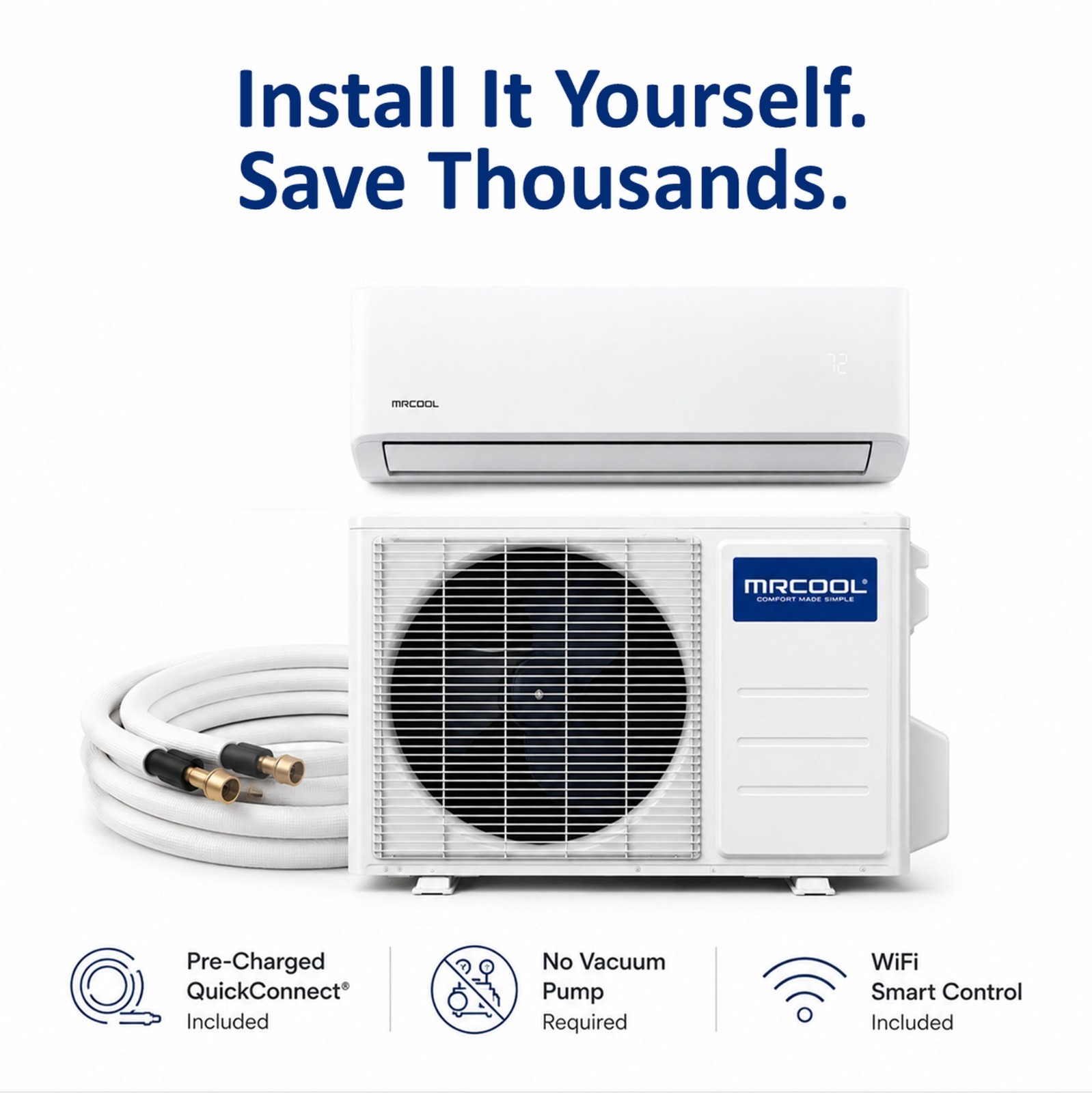 MRCOOL DIY Select 12K Mini Split AC Ductless Heat Pump System 115V WiFi gallery
