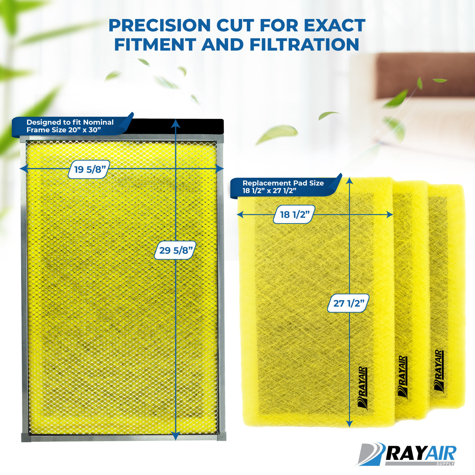 Ray Air Supply 20x30 Filter Pads Designed to Fit MicroPower Guard Air Cleaner gallery