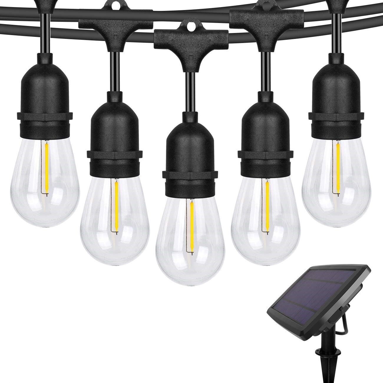 48FT Outdoor Solar LED String Light Weatherproof for Patio Garden Party Deckyard gallery