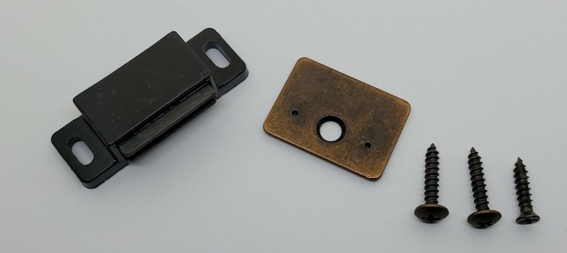 Brown & Black Plastic Magnetic Catch with Fixed Strike Plate lock mailbox cabine gallery