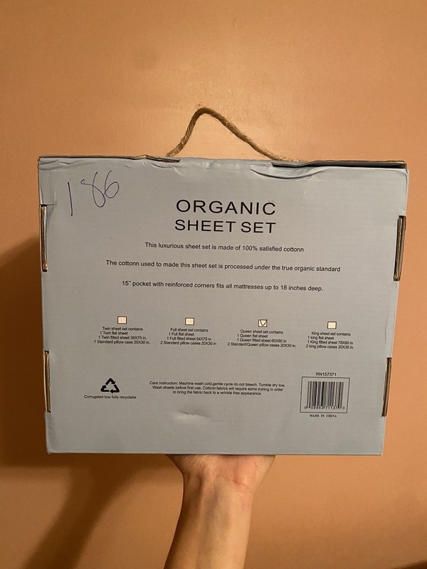 Tree Organic Queen Sheet Set 2000 Thread Count Organic Cotton Bedding Solid New gallery