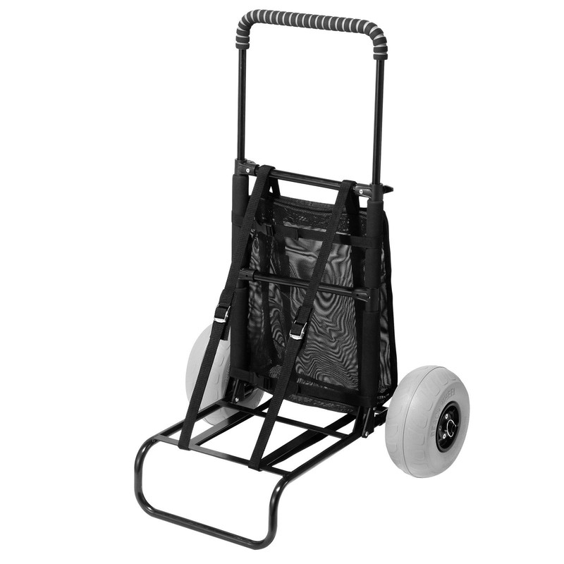 Adjustable Beach Cart 165lb Balloon Wheels Foldable gallery