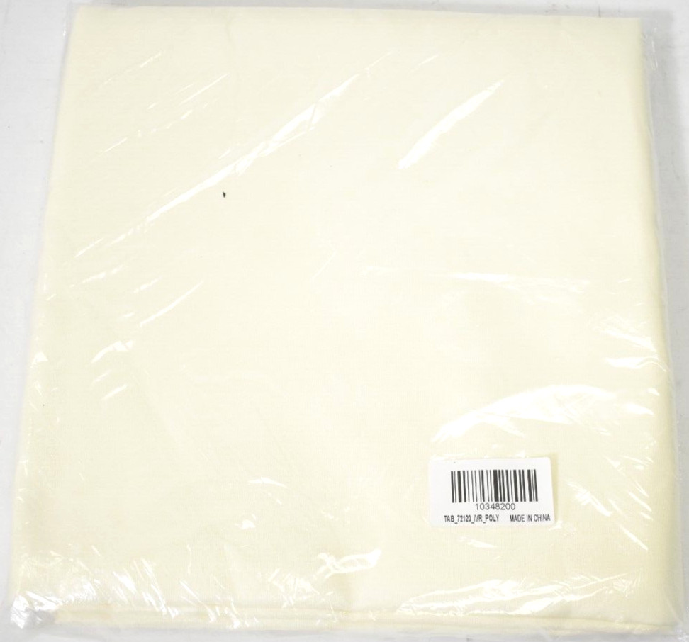 Rectangular Tablecloth Linen Ivory 72" x 120" 10348200 Dining Event Decor gallery