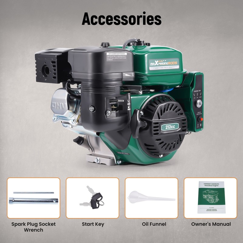 7HP Engine Motor Horizontal Electric Start Gasoline 212cc 4-Stroke Go Cart gallery