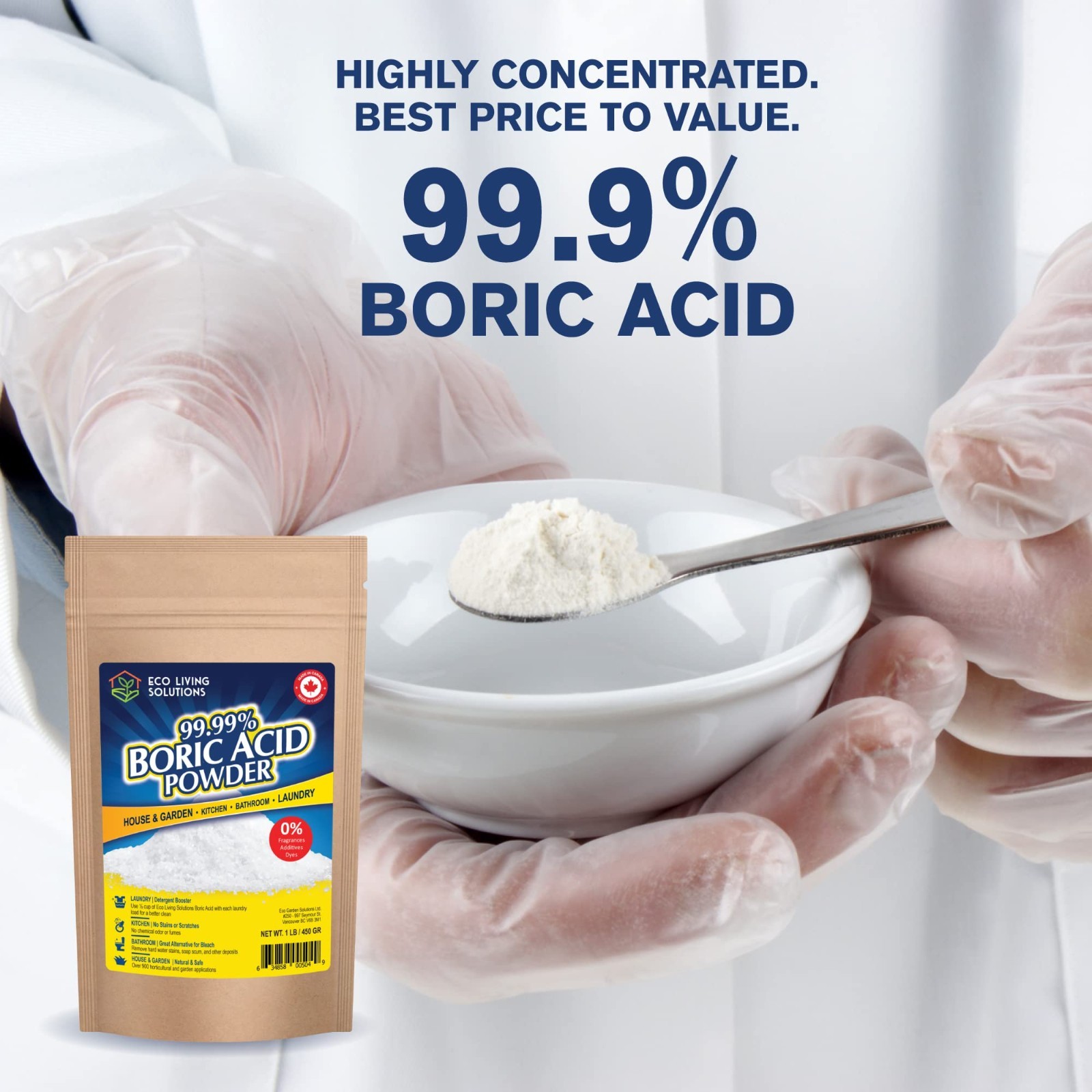 99.99% Boric Acid Powder | Horticultural Garden Application | Multipurpose Clean gallery