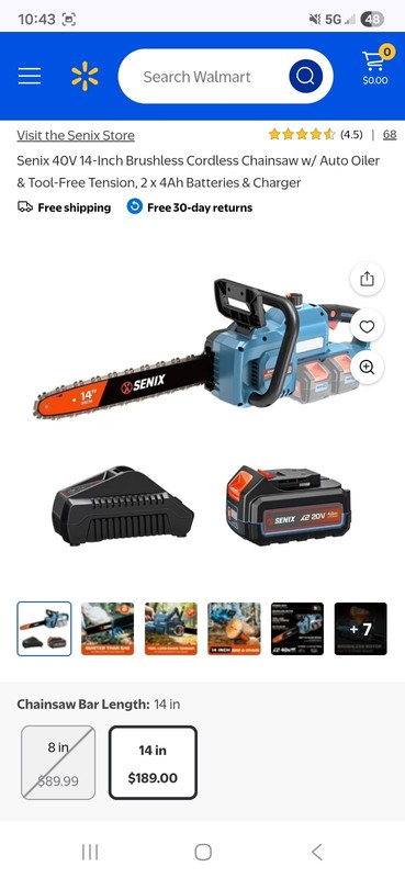senix 14in 40v chainsaw gallery