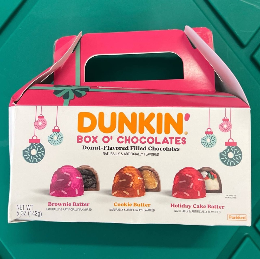Dunkin Box O’ Chocolates Donut Flavored Filled Chocolates Gift Box BB 08/2026