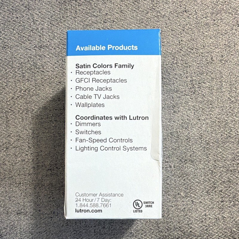 Lutron SC-1PS-SW On/Off Wall Switch White 15A Single Pole 120/277V Rocker gallery