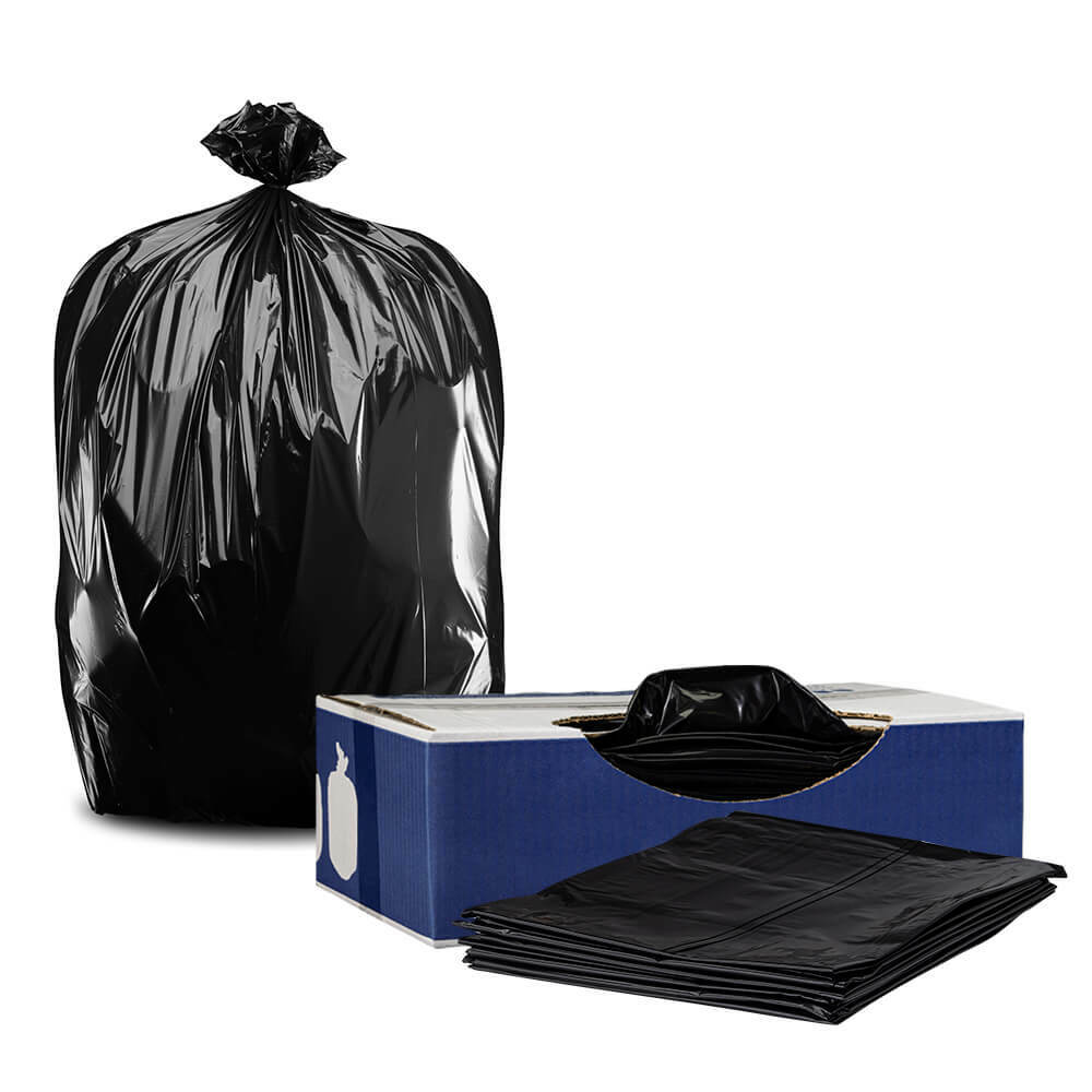 Plasticplace Heavy Duty 55-60 Gallon Black Trash Bags, 1.2 Mil, 50 Count gallery