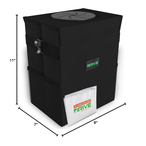 Drive Auto Car Trash Can - Collapsible, Leakproof Garbage Bin with 20 Trash B... gallery