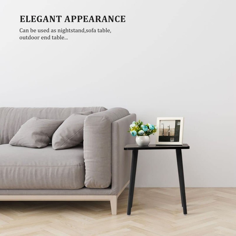 Side Table, Modern Accent End Table with Wooden Legs, Easy to Assemble Mini L... gallery