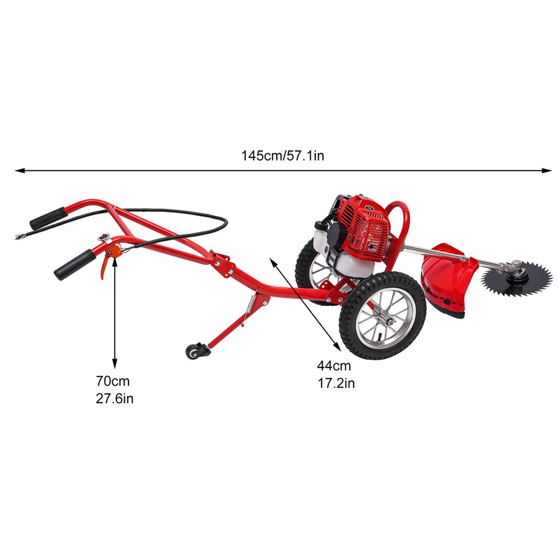 Hand Push Grass Cutter Garden Tool Lawn Mower Trimmer 49cc Gasoline Brush Cutter gallery