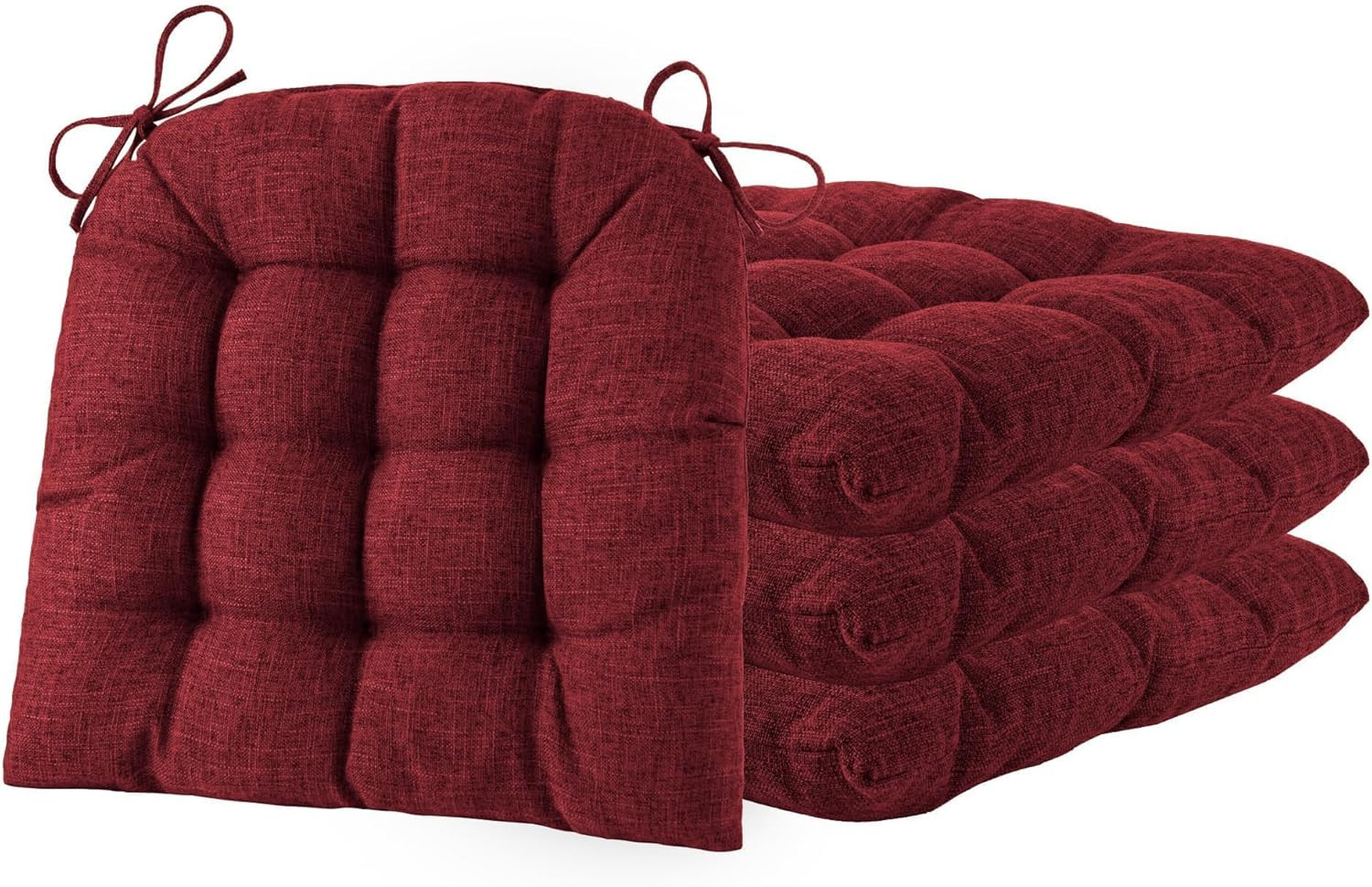 Tufted Chair Cushions for Dining Chairs Set of 4 Premium U-Shaped Chair Pads wit gallery
