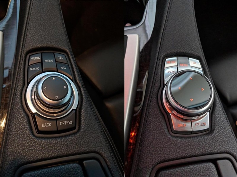 Larger Multimedia Knob Switch Button Cover Trim Compatible with BMW gallery