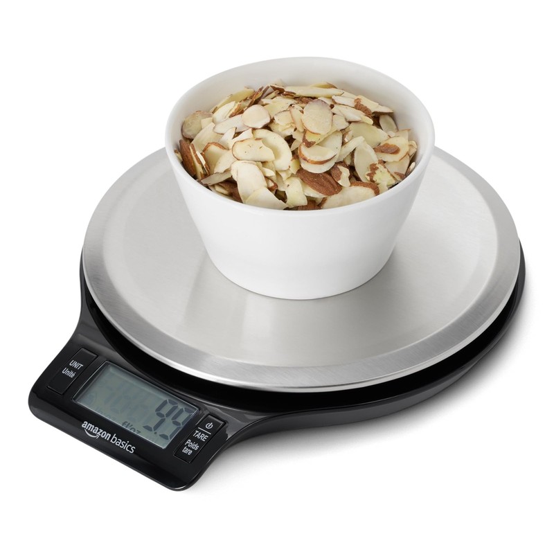 Amazon Basics Digital Weighs up to 11 pounds, Black and Stainless Steel gallery