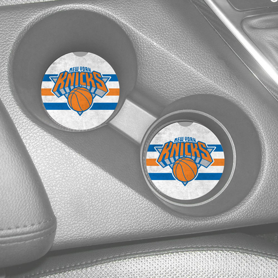 NEW YORK KNICKS RUBBER CAR COASTERS SET (2) NBA BASKETBALL gallery