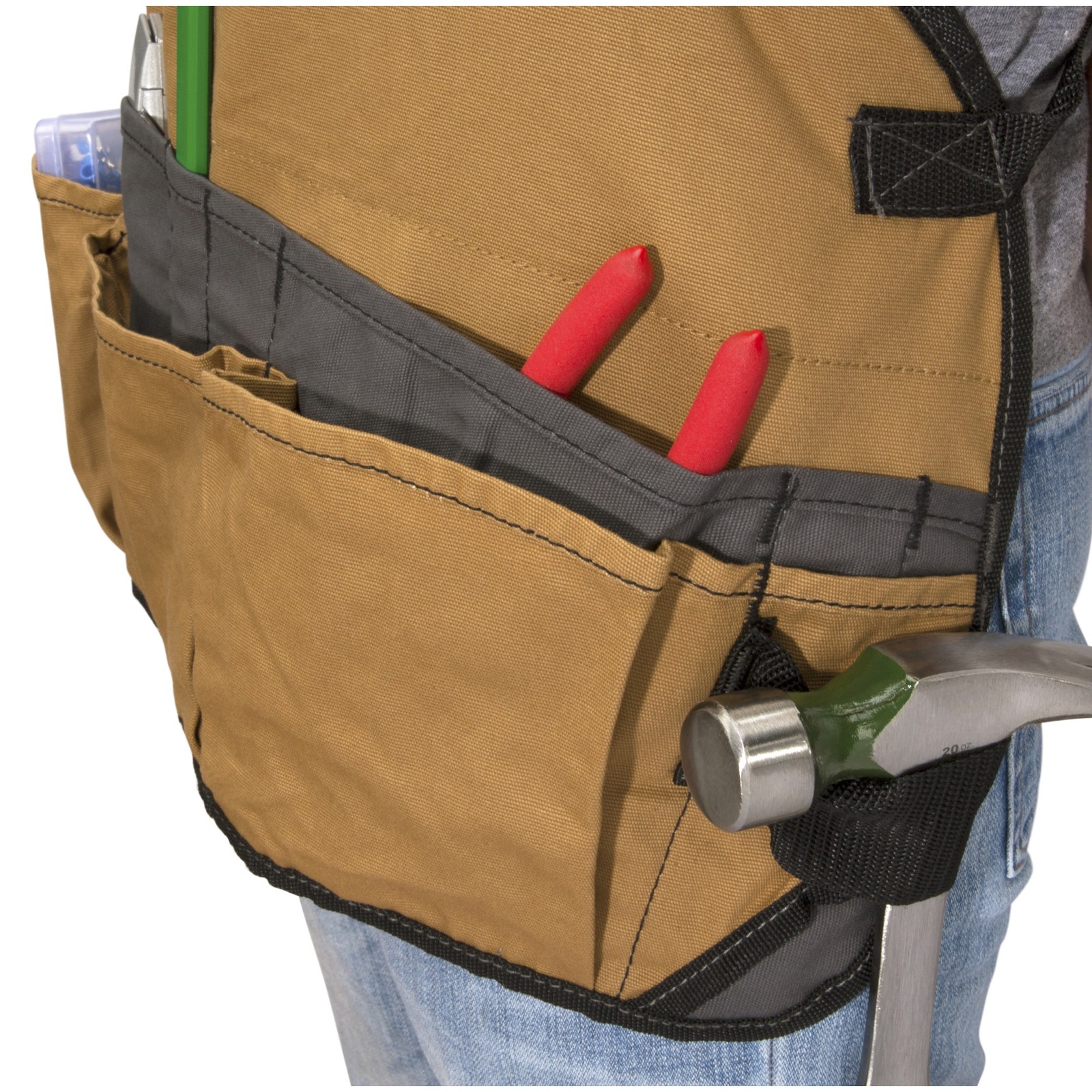 Tool Bib Apron 16 Pocket Woodworking Gardening Carpenter Dickies 57027 gallery