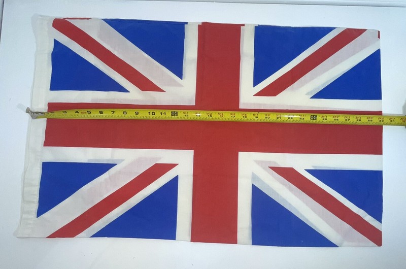 Union Jack Pillow Case 30x19 Made In England Polyester Cotton Blend British Used gallery