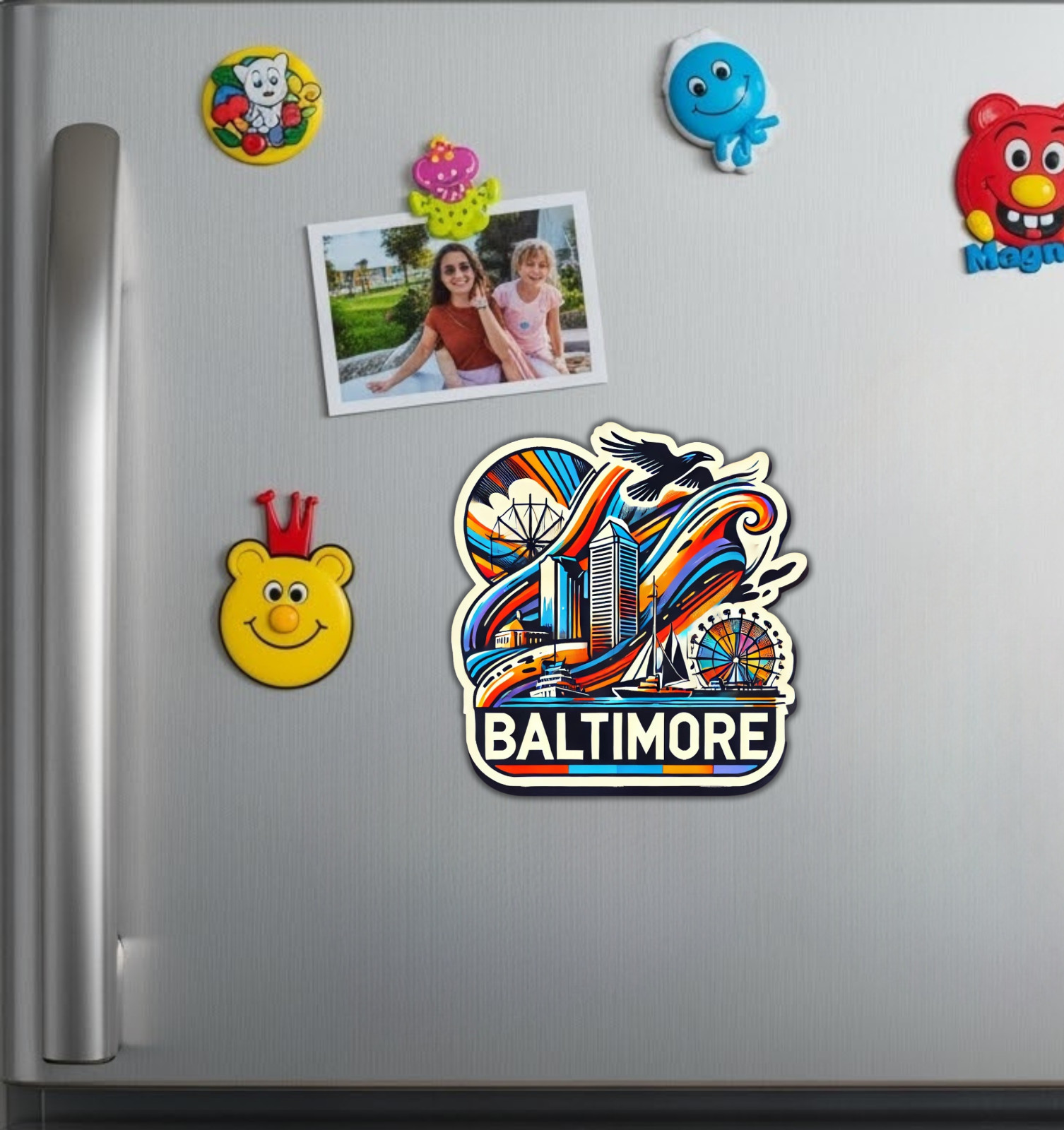 Baltimore Maryland Fridge Magnet or Laptop Sticker gallery