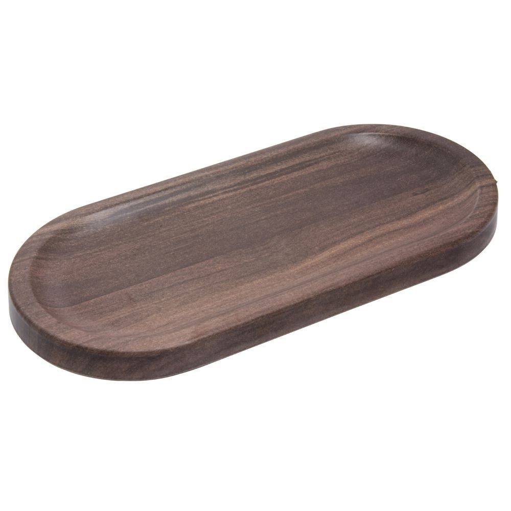 HUBERT® Oval Platter with Acacia Finish - 12 1/2" L x 5 7/8" W gallery