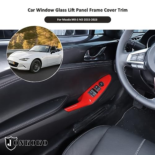 Car Door Window Glasses Lifter Button Decoration For Mazda MX-5 ND 2015-2023 gallery