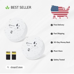 Battery-Powered 2 Pack Water Sensor Detectors – 100dB Alerts for Leak Prevention
