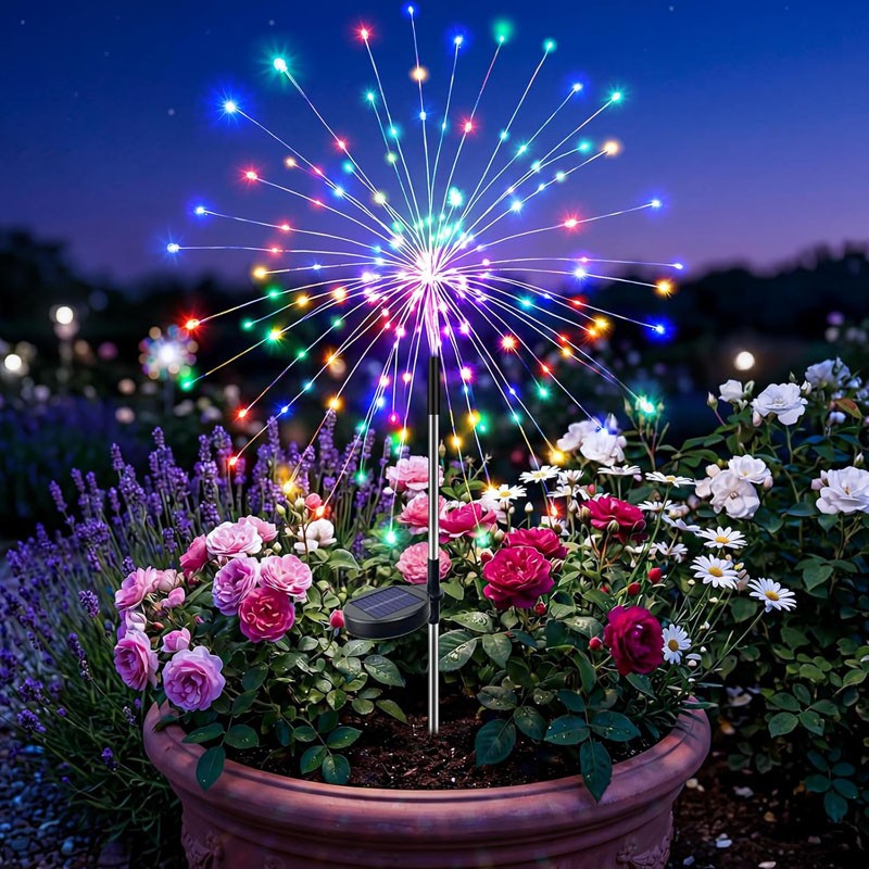 Solar Patio Lights Outdoor Garden 150LED Firework Light Waterproof Pathway Lawn gallery