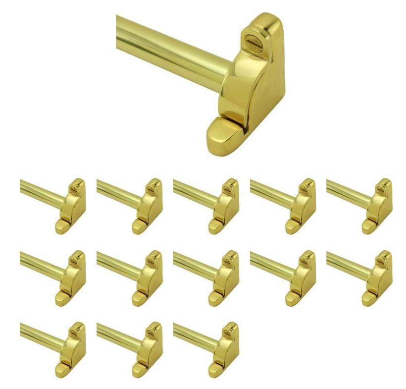 RENOVATORS SUPPLY BRIGHT BRASS CARPET RUNNER ROD SET PACK 13 - 39 5/8" L gallery