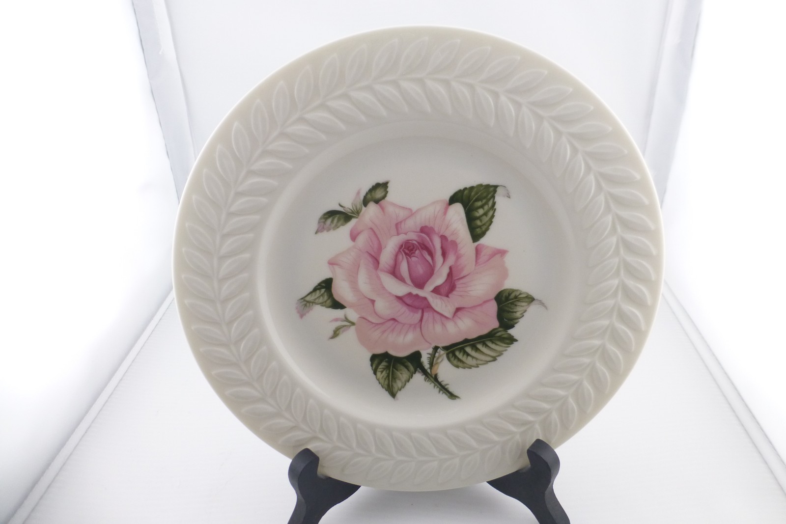 Theodore Haviland New York Rose Decorative Plate Embossed Rim Vintage USA I2 gallery