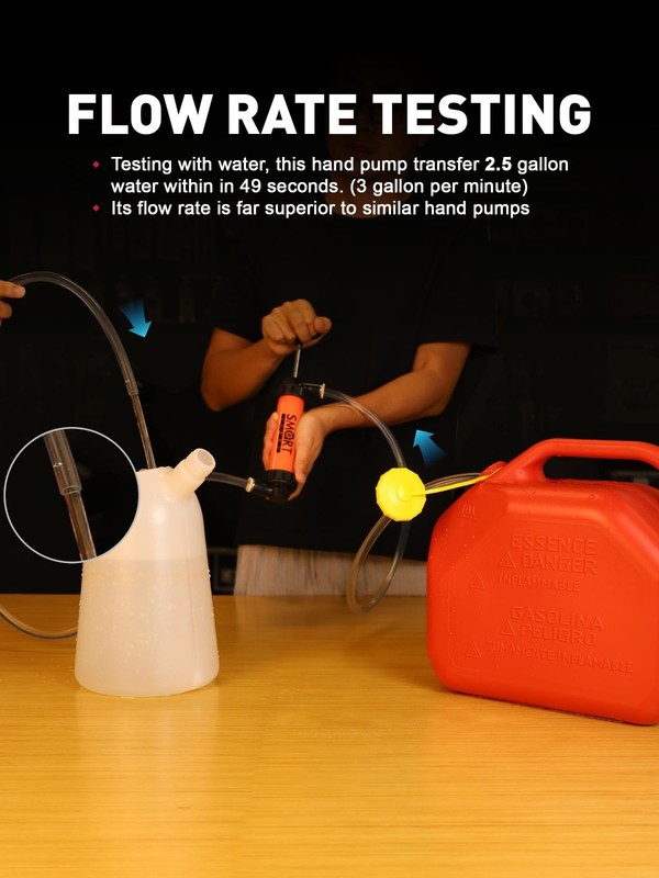 Siphon Pump for Gasoline & Fluids - Manual Fuel Transfer, Oil & Antifreeze Pump gallery