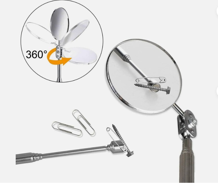 5 Pack Telescoping Magnetic Tool Inspection Mirror Stick for Mechanic gallery