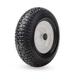 13″ 5.00-6 Flat Free Solid Polyurethane Tire and Wheel Replacement, 1 Pack PU