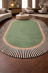 Luxury Hand Tufted Wool Rug – Modern Abstract Carpet, Premium High-Low Pile Rug