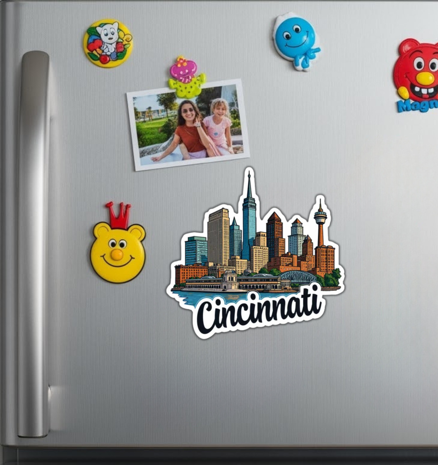 Cincinnati Ohio Fridge Magnet or Laptop Sticker gallery