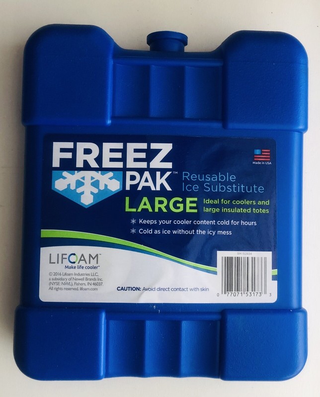 FREEZ PAK LARGE Reusable Ice Substitute Blue 1 Pack (8”Hx7”Wx1.8”L)2.5 Pounds gallery