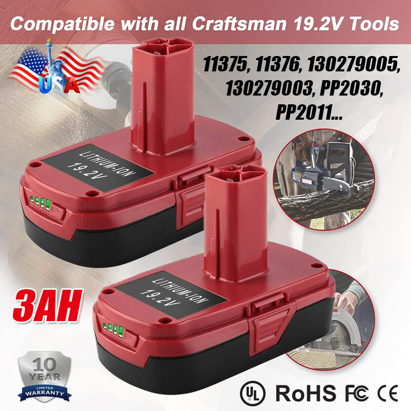 2Pack For CRAFTSMAN 19.2 VOLT C3 LITHIUM DIEHARD BATTERY PACK 315.PP2011 3.0Ah gallery