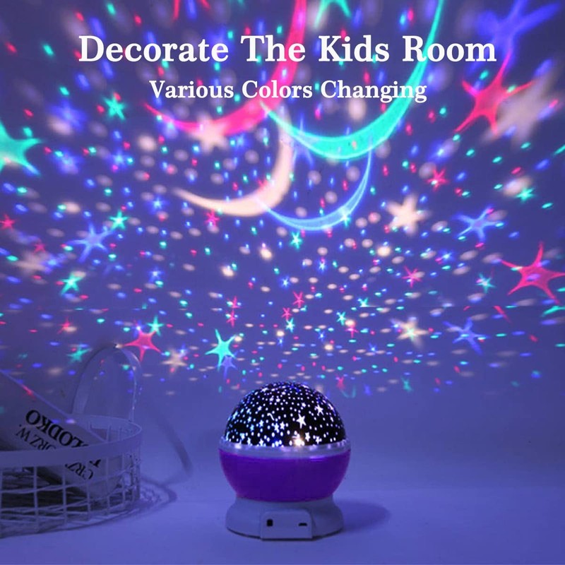 2 Pack Galaxy Star Projector Night Light, Romantic Bedroom Decor Lamp for Kids gallery