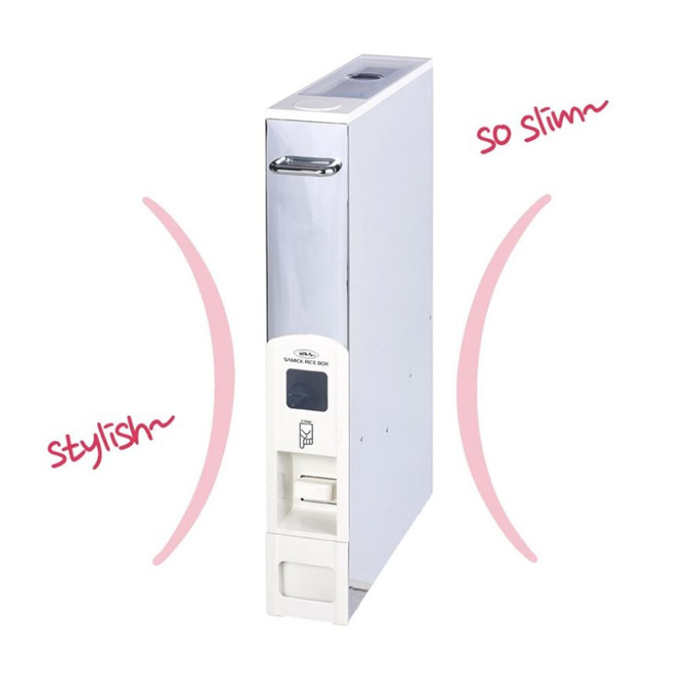 Samick Rice Dispenser Storage 10kg [22lbs] Slim Wheel Auto Measuring Container gallery