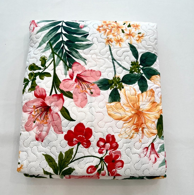 3-Piece Quilt Set Bedspread Lightweight Reversible Coverlet Set Floral gallery