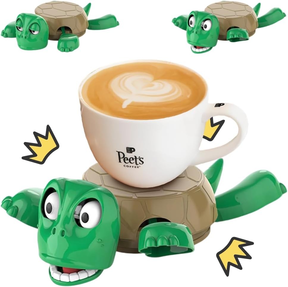 Turtle Cup Holder Funny Tea Coaster 3D Printed with Interactive Expression gallery