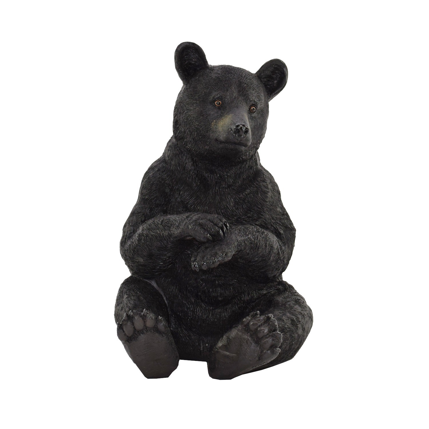 20 in H Cottage Lodge Decor Display Wildlife Black Bear Sitting Garden Statue gallery