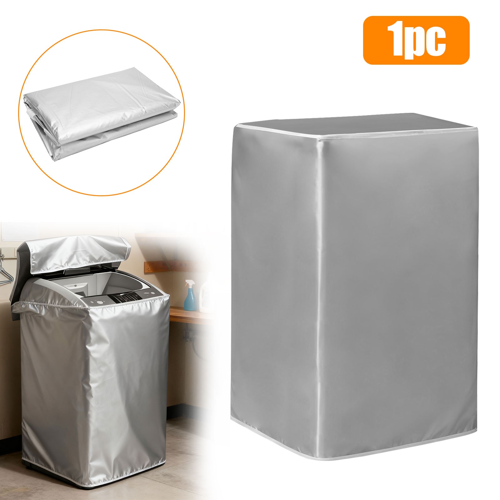 Universal Washing Machine Dust Cover Waterproof UV Resistant w/Zipper Drawstring gallery