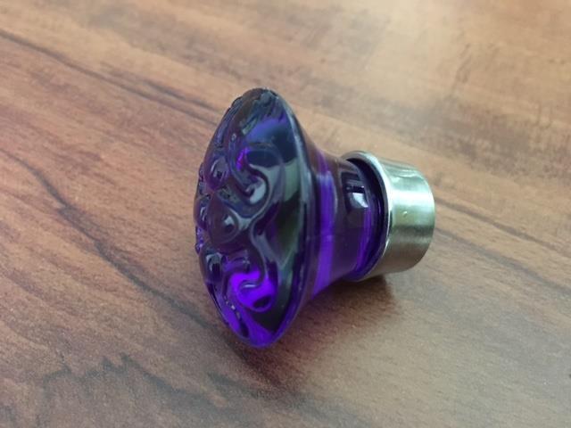 Knob Handle Pull Kitchen Cabinet Hardware Sapphire Glass Acrylic Blue gallery