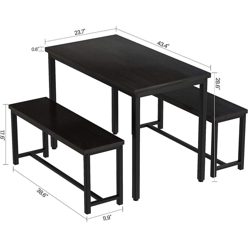 Rectangular Dining Table And Chairs Set Four Modern Wood gallery