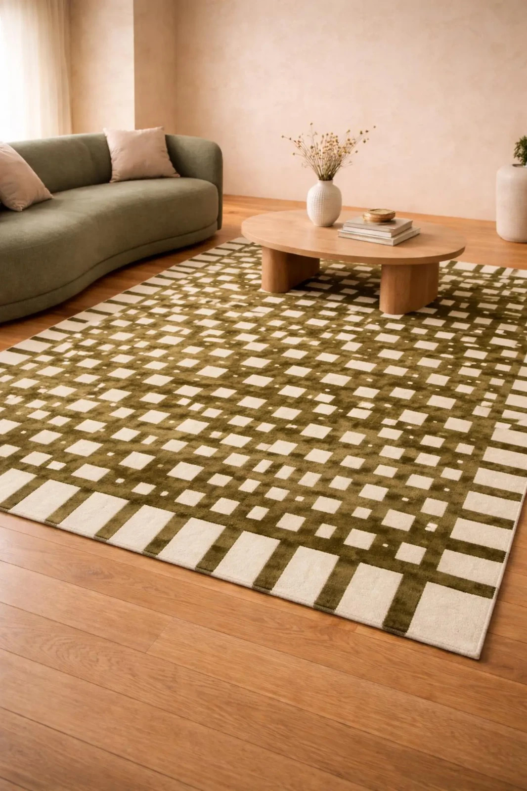 Hand Tufted Wool Area Rug Handmade Modern Carpet Living Room Bedroom Decor 8x10 gallery