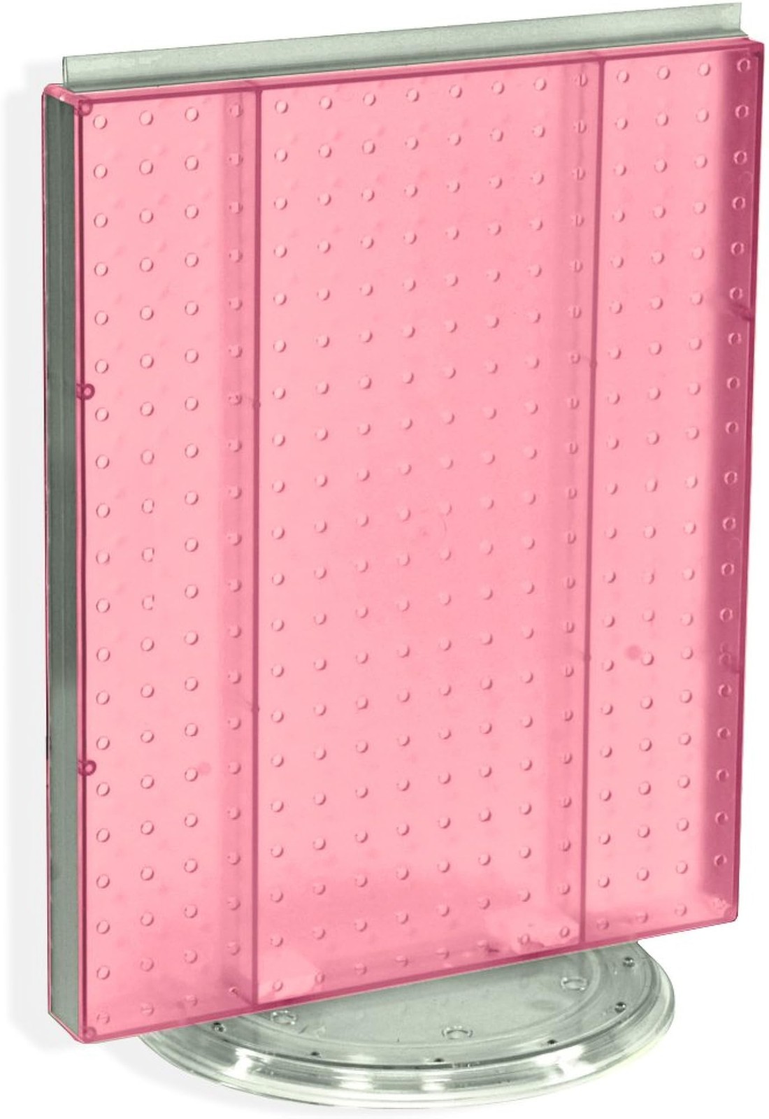 Azar Displays 700500-PNK Pegboard Counter Display, Pink Translucent Pegboard - P gallery