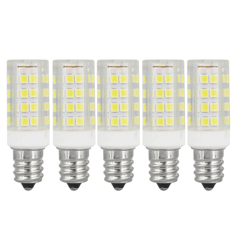 5Pcs 7W E12 White LED Corn Bulb Light 6000K Candelabra Ceiling Fan Lamp Daylight gallery